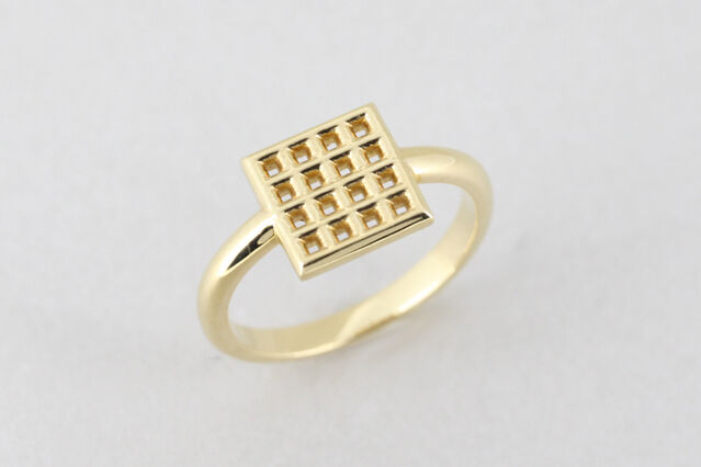 oeau スクエアリング　K18 square ring oeau スクエアリング K18 square ring
