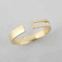 《Frame》  K18/K10 レクタングル オープンリング// K18/K10 Rectangle Open Ring