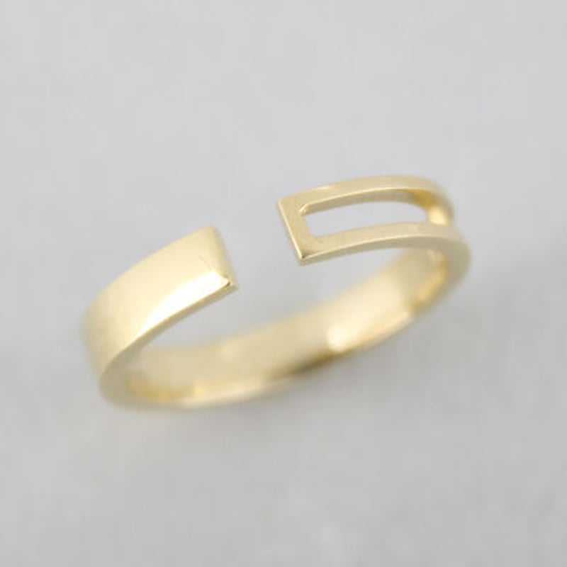 Frame》 K18/K10 レクタングル オープンリング// K18/K10 Recta