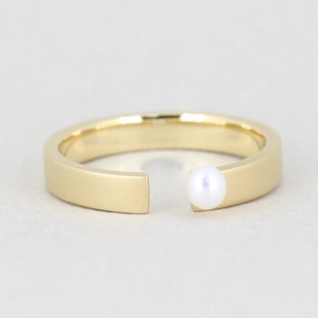 《Frame》  K18 ミニパール オープンリング// K18 Mini Pearl Open Ring