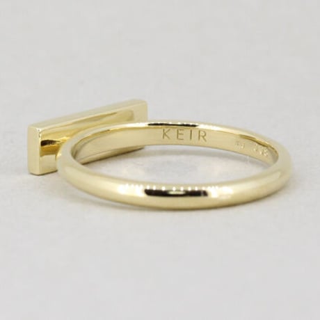《Stripes》  K18 レクタングル　ダイヤモンドリング "ハーモニカ"//K18 Rectangle Diamond Ring "HARMONICA"