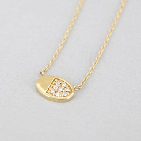 《Frame》  K18 オーバル ダイヤモンドパヴェネックレス //K18 Oval Diamond Pave Necklace