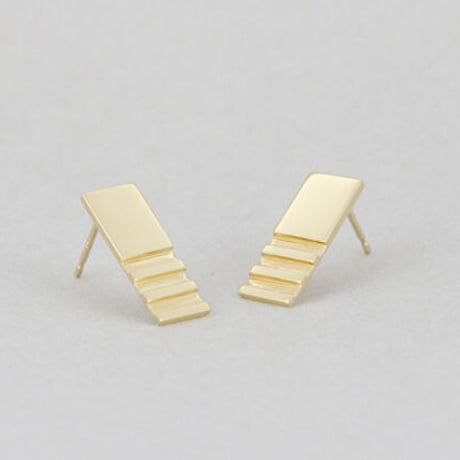 《Stripes》  K18/K10 レクタングルピアス// K18/K10 Rectangle Pierce