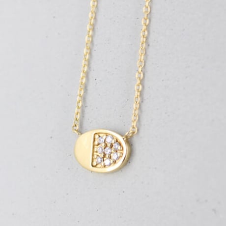《Frame》  K18 オーバル ダイヤモンドパヴェネックレス //K18 Oval Diamond Pave Necklace