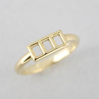 《Frame》  K18/K10 3レクタングルリング K18/K10//3Rectangle Ring