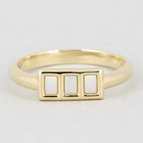 《Frame》  K18/K10 3レクタングルリング K18/K10//3Rectangle Ring