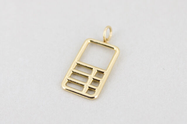Lattice》 K18 レクタングル タグ ペンダントトップ//K18