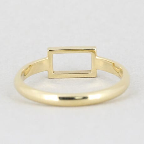 《Frame》  K18/K10 ミルグレイン レクタングルリング// K18/K10 Milgrain Rectangle Ring