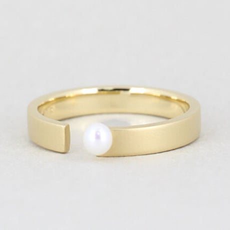 《Frame》  K18 ミニパール オープンリング// K18 Mini Pearl Open Ring