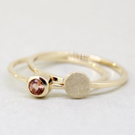 《Parts》 K10 パズルリング(トルマリン/ピンク）//K10 Puzzle Ring(Tourmaline/Pink)
