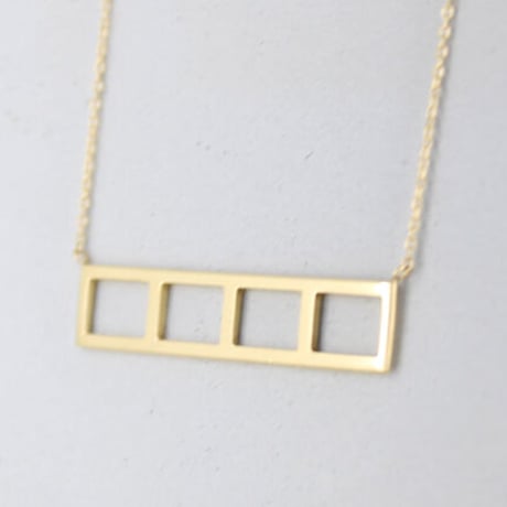 《Frame》  K18 4レクタングルネックレス//K18 4Rectangle Necklace