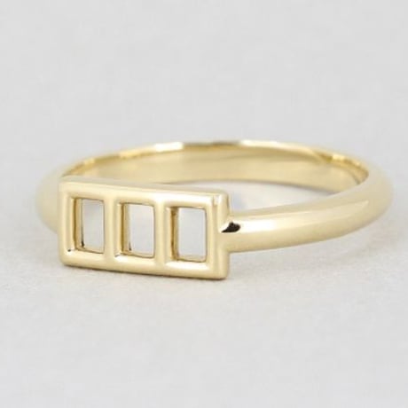 《Frame》  K18/K10 3レクタングルリング K18/K10//3Rectangle Ring