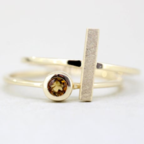 《Parts》 K10 パズルリング(トルマリン/オレンジ）//K10 Puzzle Ring(Tourmaline/Orange)