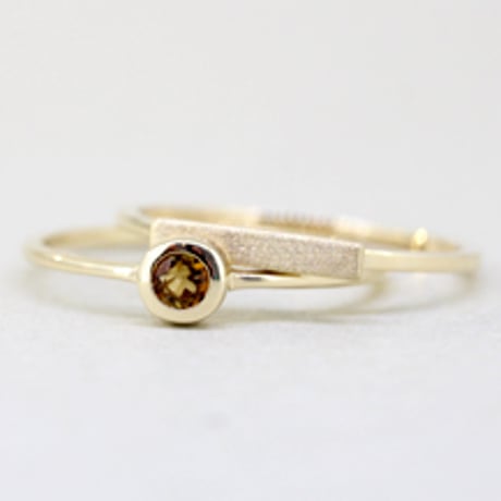 《Parts》 K10 パズルリング(トルマリン/オレンジ）//K10 Puzzle Ring(Tourmaline/Orange)