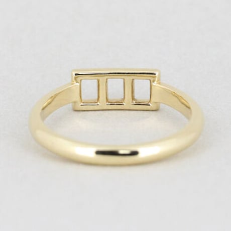 《Frame》  K18/K10 3レクタングルリング K18/K10//3Rectangle Ring