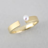 《Frame》  K18 ミニパール オープンリング// K18 Mini Pearl Open Ring