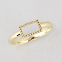 《Frame》  K18/K10 ミルグレイン レクタングルリング// K18/K10 Milgrain Rectangle Ring