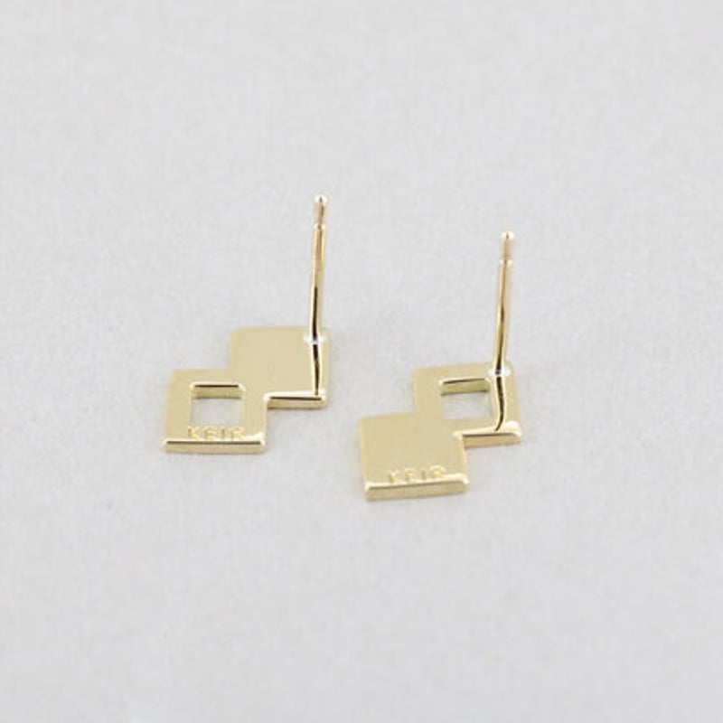 STAR JEWELRY】K18 ピアス BTP SQUARE - アクセサリー