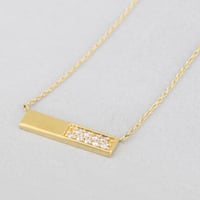 《Frame》  K18 レクタングル ダイヤモンドパヴェネックレス //K18 Rectangle Diamond Pave Neckalce