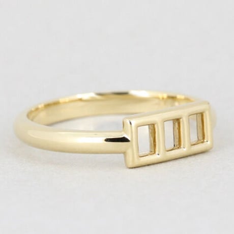 《Frame》  K18/K10 3レクタングルリング K18/K10//3Rectangle Ring