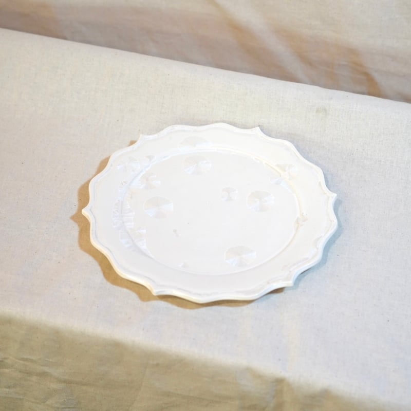 板橋亨◼︎雪の華 輪花皿6寸 | うつわと雑貨のお店 minamo