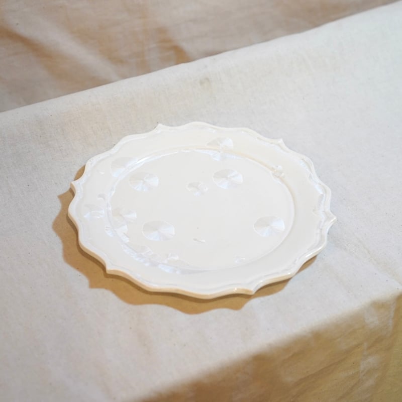 板橋亨◼︎雪の華 輪花皿6寸 | うつわと雑貨のお店 minamo