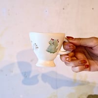 福田友子■白い取手付きカップ