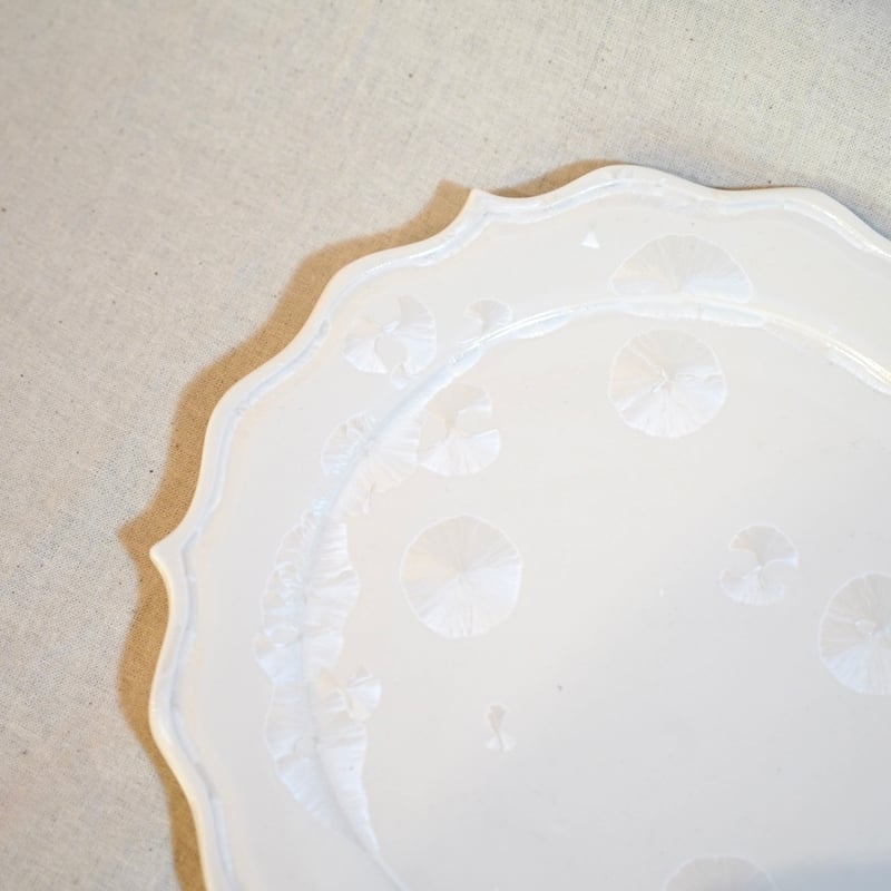 板橋亨◼︎雪の華 輪花皿6寸 | うつわと雑貨のお店 minamo