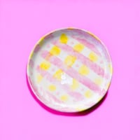 まりこの食器棚■チェックのお皿