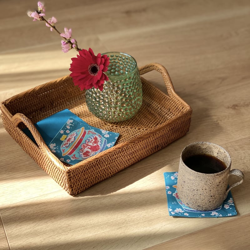 シンガポールのコースター プラナカン食器（カムチェン