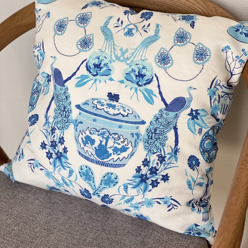 BTS ジン クッションカバー ふわさら 45 再入荷 キルティングクッションカバー - ブルー | ZARA Japan / 日本