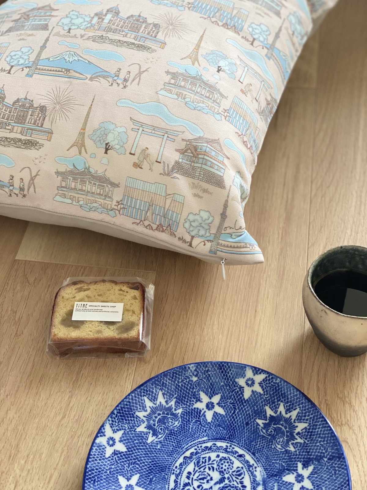 シンガポールのクッションカバー ジャパンインスパイア (ピンク