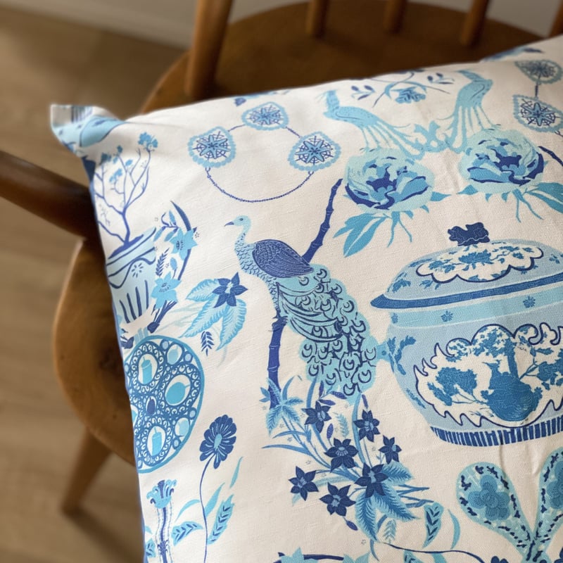 シンガポールのクッションカバー プラナカン（ブルー） | シンガポール