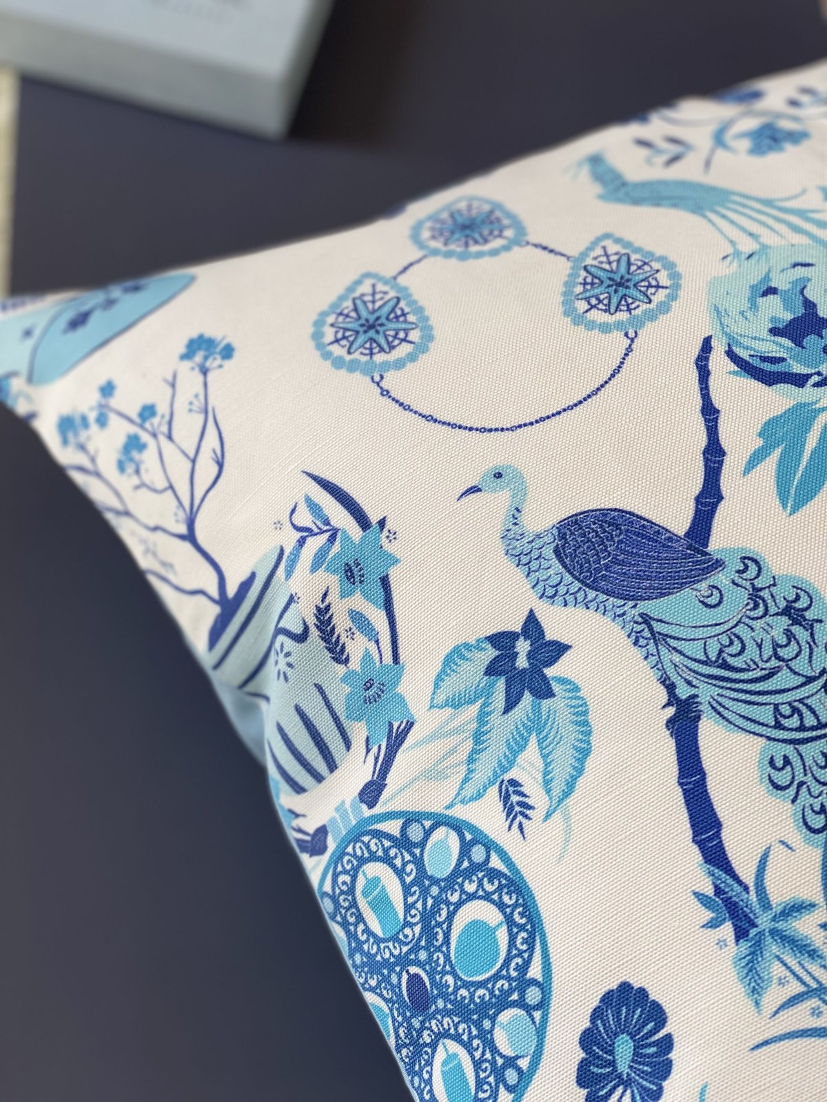 シンガポールのクッションカバー プラナカン（ブルー） | シンガポール