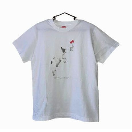 Tシャツ　「FRENCHBULLDOG WITH TULIPS」