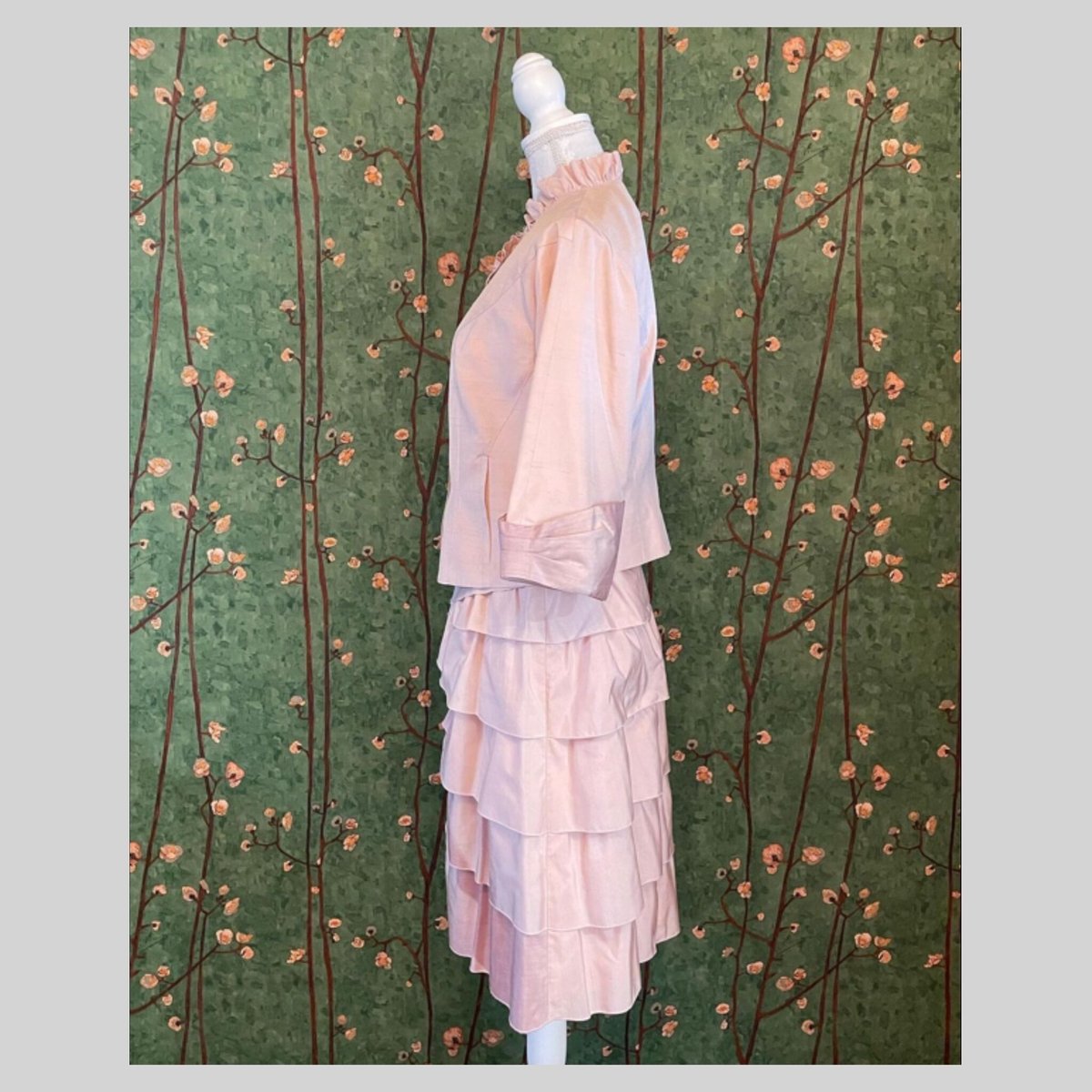 つむ様着物リメイク 着物 デニム リメイク セットアップ ツーピース 2部式 唐草模様