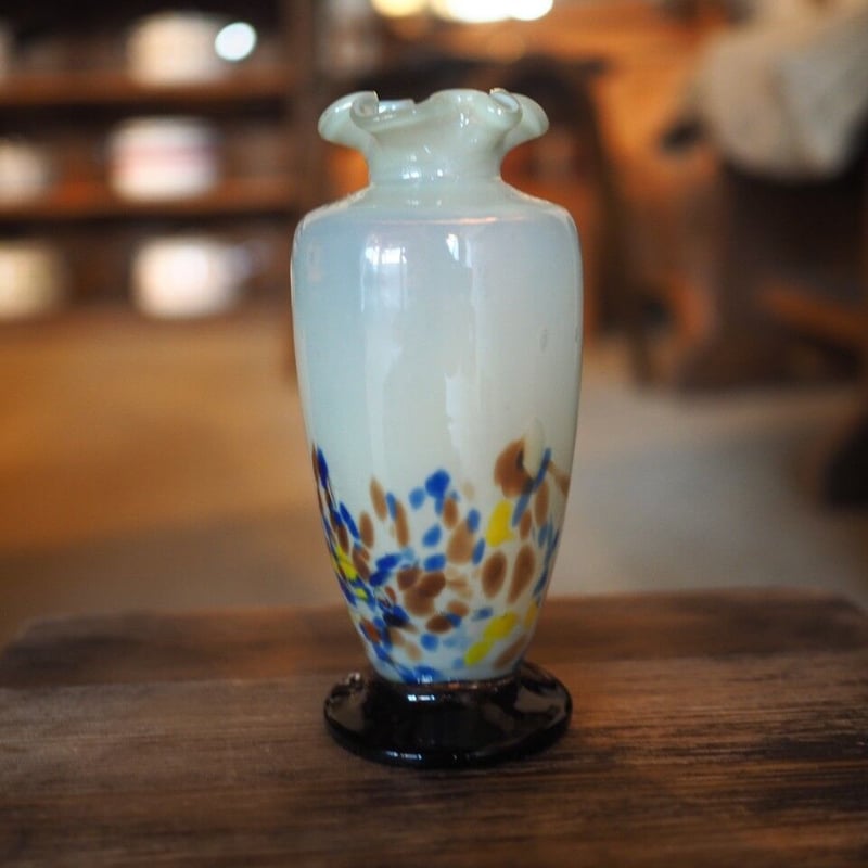 和製アンティーク 吹きガラス花瓶 一輪挿し 和ガラス 大正 昭和初期