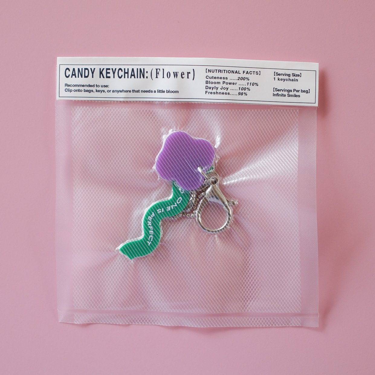 CANDY KEYCHAIN (flower) _ Purple | YORKIE COFFEE