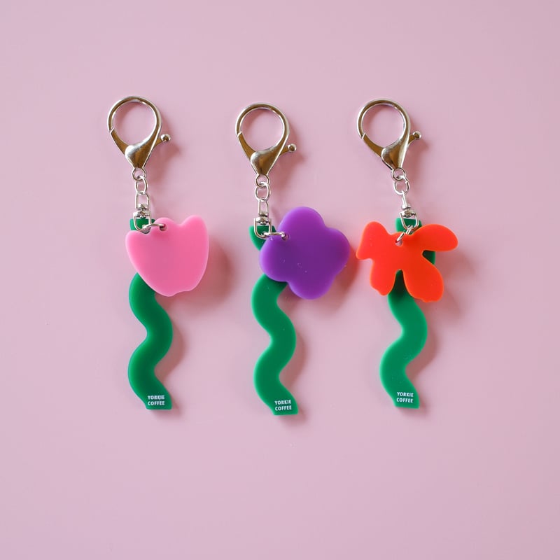 CANDY KEYCHAIN (flower) _ Purple | YORKIE COFFEE
