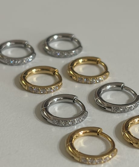 SPARKLE HOOP PIERCE(GOLD)