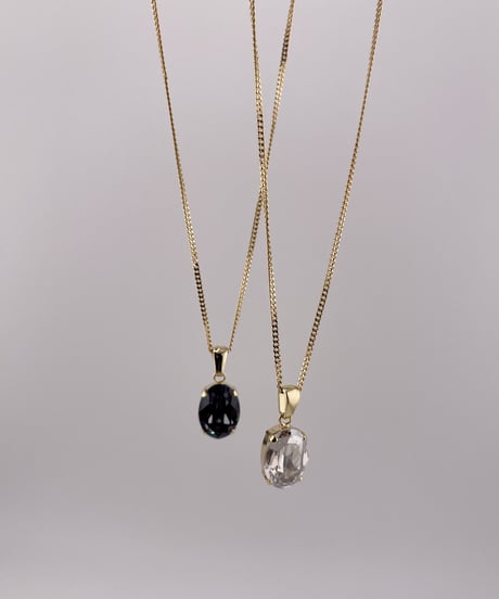 SWAROVSKI STONE NECKLACE（BLACK）