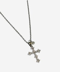STONE CROSS NECKLACE（SILVER）