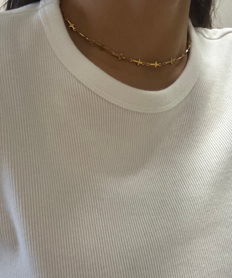 THE CROSS NECKLACE(GOLD)