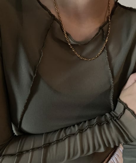 LOOP CHAIN NECKLACE（GOLD）