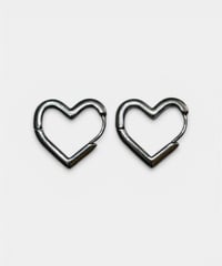 HEART HOOP PIERCE (SILVER)