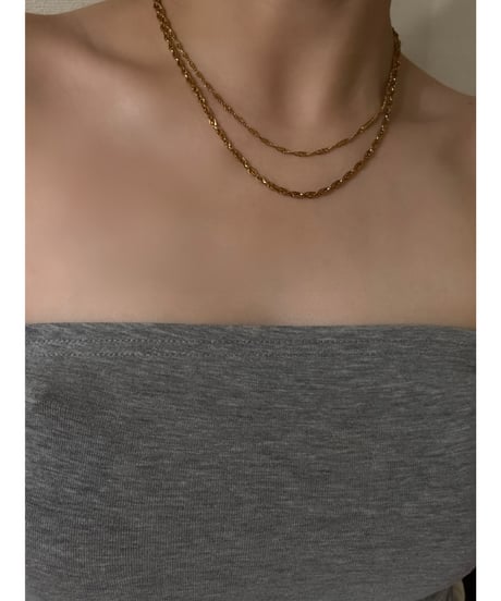 SCREW CHAIN NECKLACE (GOLD)
