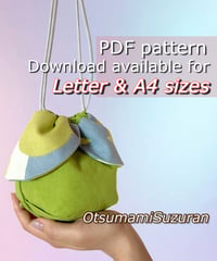 【Letter＆A4】［Otsumami Suzuran］PDF Sewing Pattern - Pattern Only（Instructions on YouTube.）