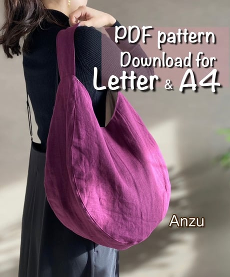 【Letter＆A4】［Anzu］pdf sewing pattern ※Instructions on how to make are not included