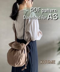 【A3】［koume］pdf sewing pattern ※Instructions on how to make are not included