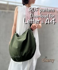 【Letter＆A4】［Cherry］pdf sewing pattern ※Instructions on how to make are not included